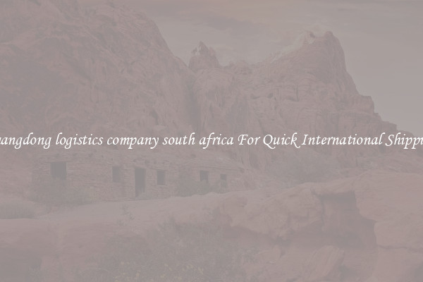 guangdong logistics company south africa For Quick International Shipping