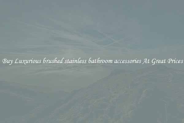 Buy Luxurious brushed stainless bathroom accessories At Great Prices