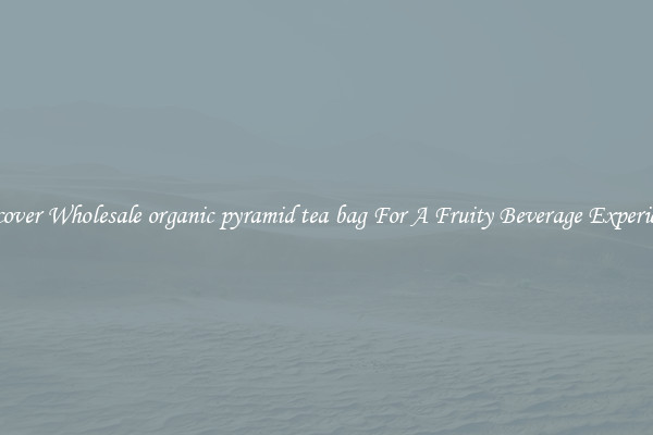 Discover Wholesale organic pyramid tea bag For A Fruity Beverage Experience 