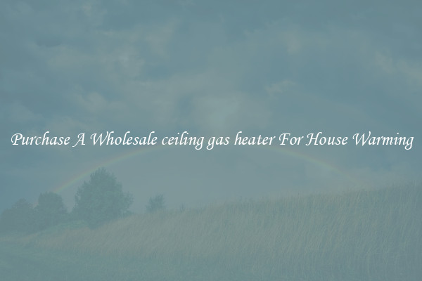 Purchase A Wholesale ceiling gas heater For House Warming