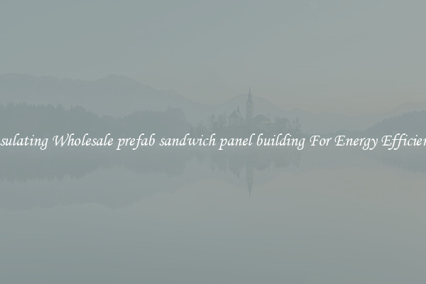 Insulating Wholesale prefab sandwich panel building For Energy Efficiency