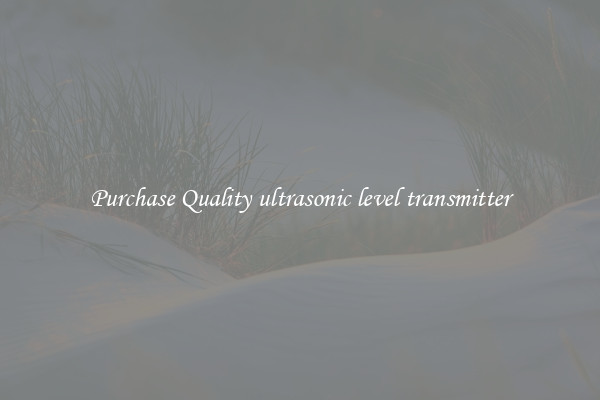 Purchase Quality ultrasonic level transmitter