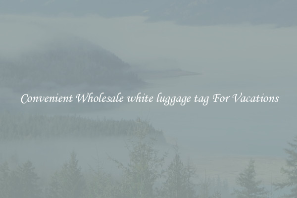Convenient Wholesale white luggage tag For Vacations