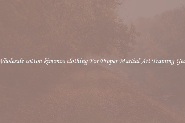 Wholesale cotton kimonos clothing For Proper Martial Art Training Gear