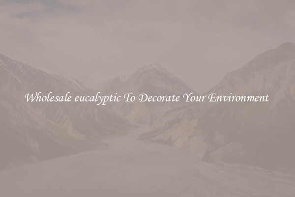 Wholesale eucalyptic To Decorate Your Environment 