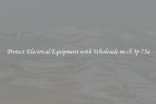 Protect Electrical Equipment with Wholesale mccb 3p 75a