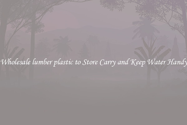 Wholesale lumber plastic to Store Carry and Keep Water Handy