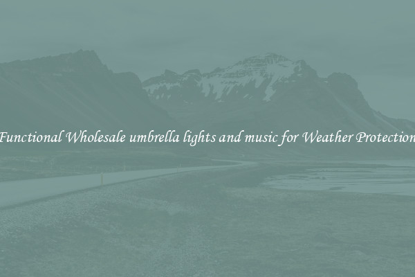 Functional Wholesale umbrella lights and music for Weather Protection 