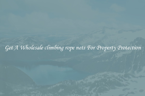 Get A Wholesale climbing rope nets For Property Protection