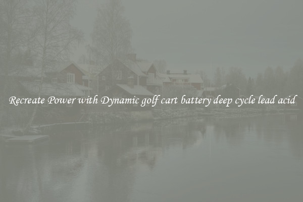 Recreate Power with Dynamic golf cart battery deep cycle lead acid